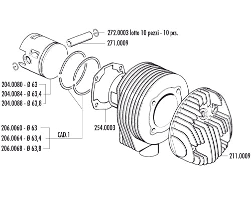 KIT VESPA PX-TS & SPRINT SPEED