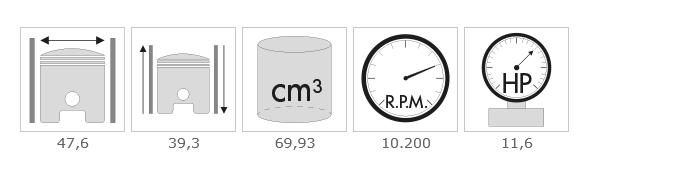 140.0214 BIG BORE KIT PIAGGIO ZIP A/C D.47.6 - 70CC RACING