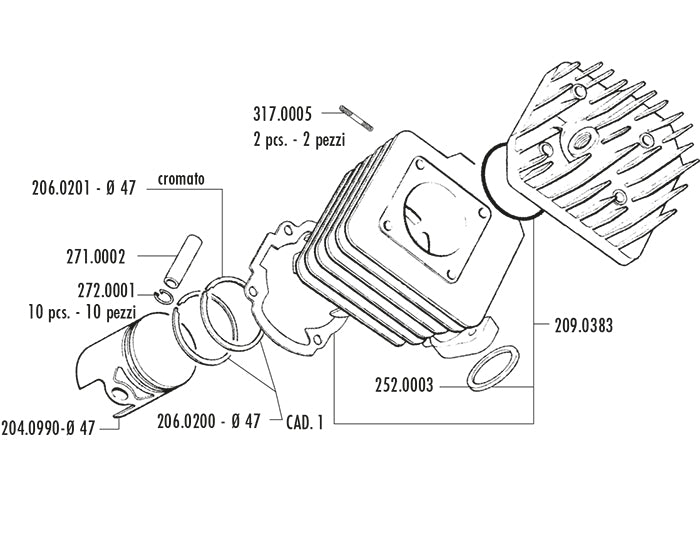 KIT HONDA SCOOTER GP-SP-SC W/HEAD