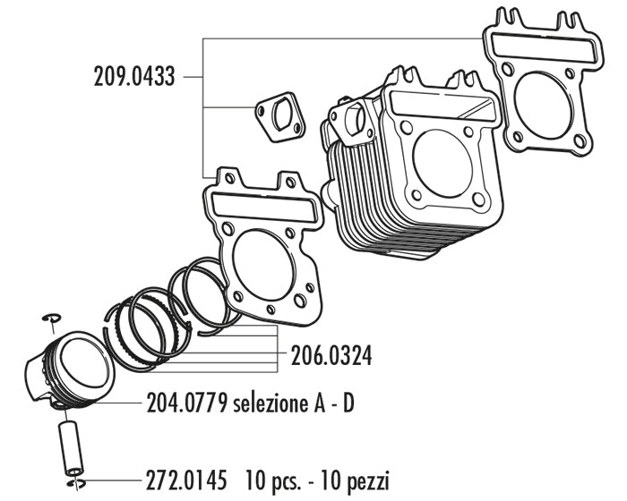 KIT PIAGGIO ZIP 50 -4 STROKE