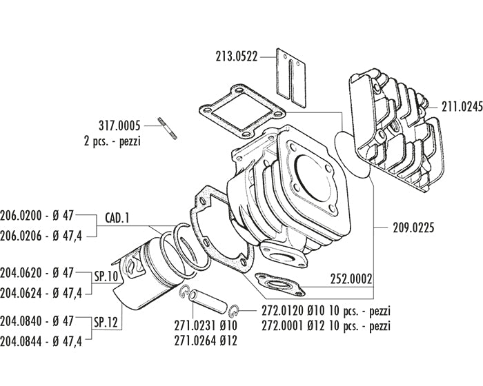 KIT YAMAHA-MBK BOOSTER D.47
