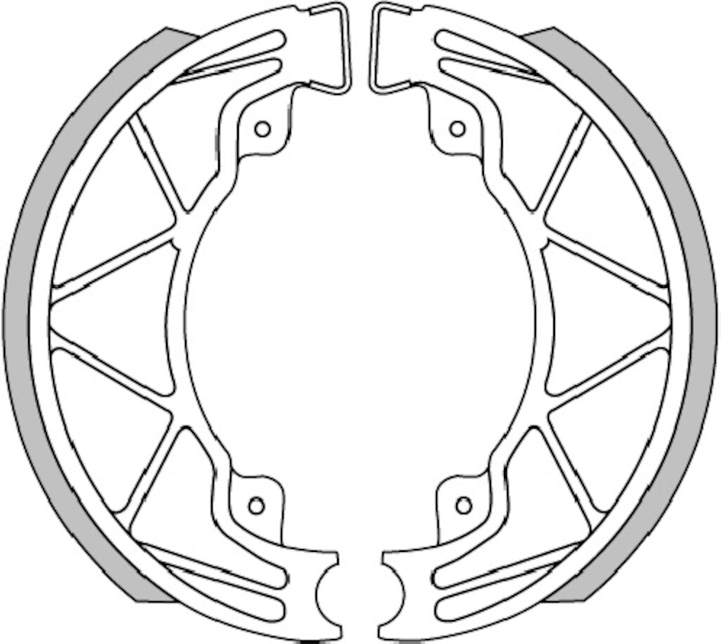 BRAKE SHOES D. 140X25 WITH SPRINGS