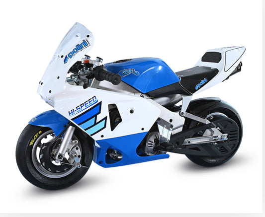 143.000.263 MINIBIKE 910 RS AIR BLUE 6.2 HP 6.5 WHEELS